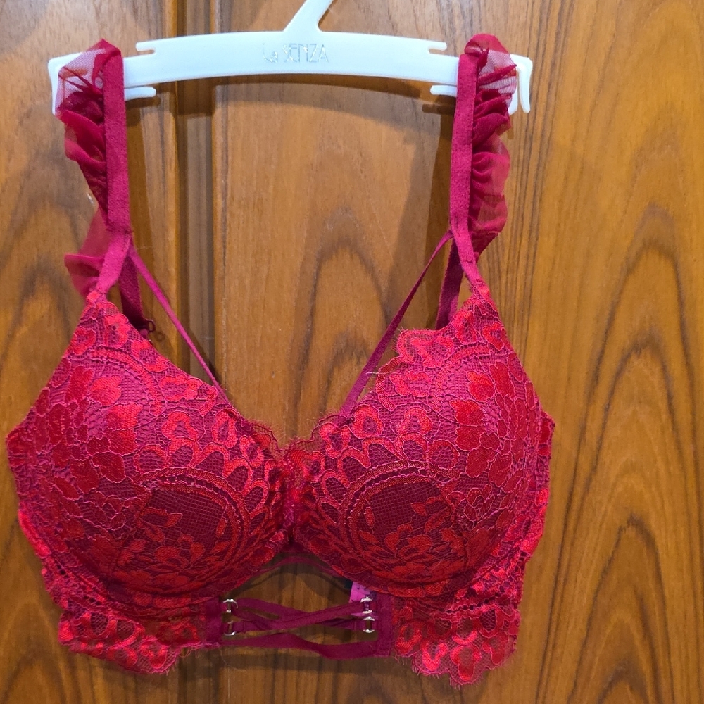 La SENZA Vibrant Red Lace Bra